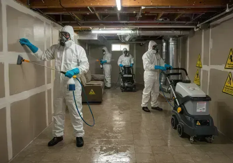 Basement Moisture Removal and Structural Drying process in Pagedale, MO